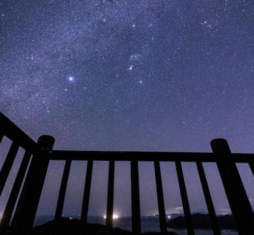 見江島展望台の星空
