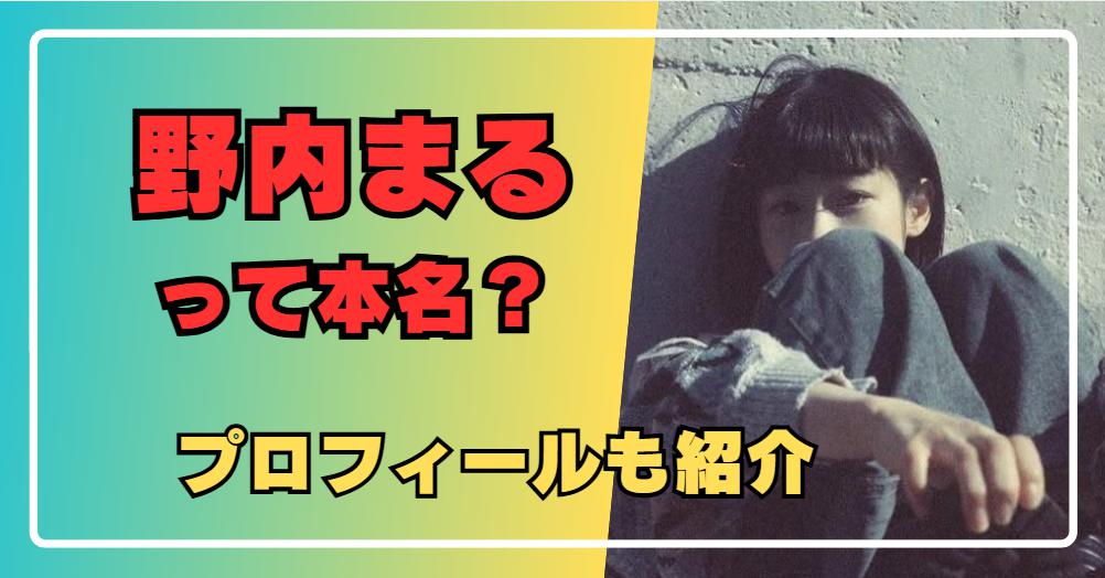 「野内まる」って本名なの？気になるプロフィールを徹底紹介！