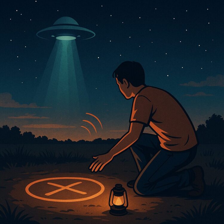 地面に記号を描いたり、特定の音を鳴らしたりして呼びかける。